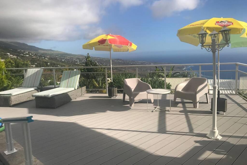 St Leu -Villa D'Artiste, Superbe Vue Mer, Piscine Chauffee Saint-Leu Buitenkant foto