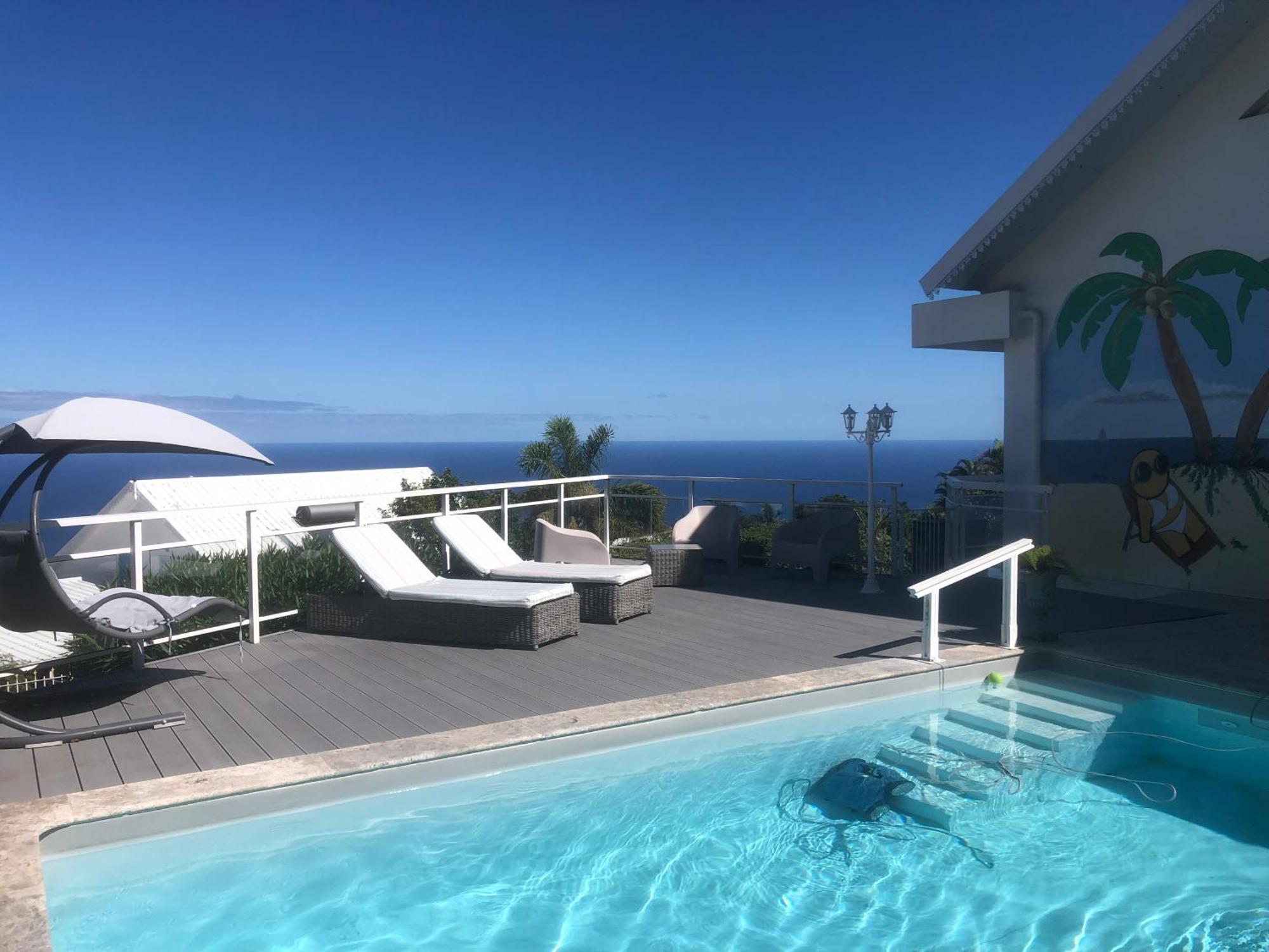 St Leu -Villa D'Artiste, Superbe Vue Mer, Piscine Chauffee Saint-Leu Buitenkant foto
